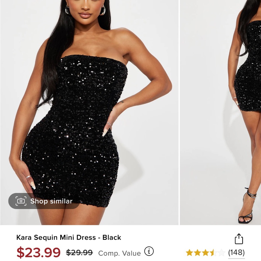 Fashion Nova- Kara Sequin Mini Dress